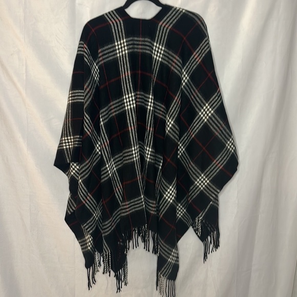 V. FRAAS PLAID BLANKET SHAWL (OS) - Picture 5 of 5